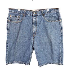 Mens Vintage Levi's 569 Loose Blue Denim Shorts Bermuda Cotton 12" Inseam 38